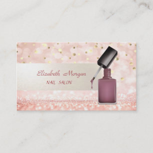 Carte De Visite Parties scintillant moderne Bokeh, Confetti, Polon
