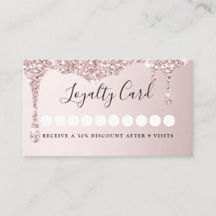 Carte De Visite Parties scintillant moderne Drop Salon & Loyauté S