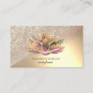 Carte De Visite Parties scintillant moderne élégant Bokeh Ombre Ch