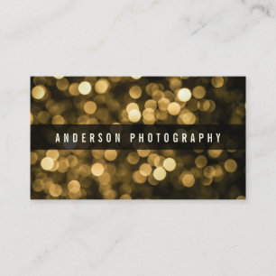 Carte De Visite Parties scintillant moderne Gold subtil Bokeh  Car