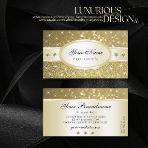 Carte De Visite Parties scintillant Or de luxe Stars Élégant Dia