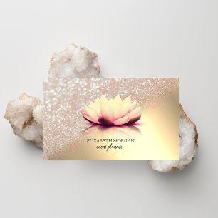 Carte De Visite Parties scintillant or moderne Elegant Bokeh Ombre
