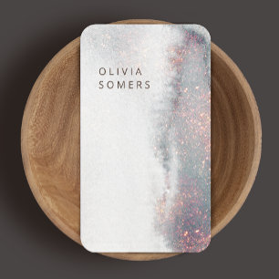 Carte De Visite Parties scintillant or Rose Aquarelle moderne