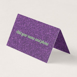 Carte De Visite parties scintillant pétillante violette personnali