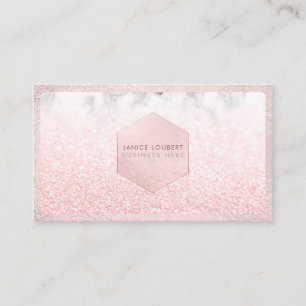 Carte De Visite Parties scintillant PixDezines Glam Faux, Blush ro