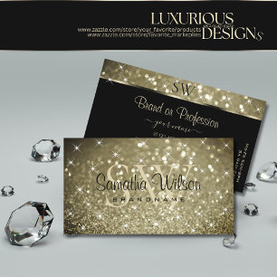 Carte De Visite Parties scintillant Platine luxueuse Étoiles lumin