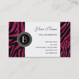 Carte De Visite Parties scintillant Poster de animal zèbre motif 