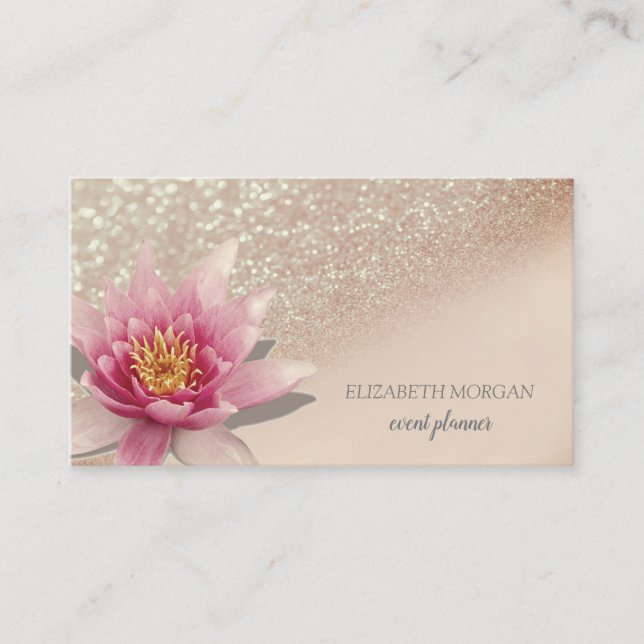 Carte De Visite Parties scintillant professionnelle moderne Bokeh  (Devant)