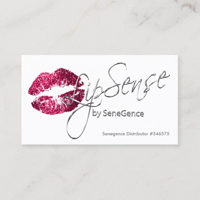 Carte De Visite Parties scintillant rose chaud et argent - blanc (Devant)