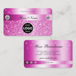 Carte De Visite Parties scintillant rose Fille de luxe Étoiles éti