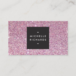 Carte De Visite Parties scintillant rose glamour Beauté moderne