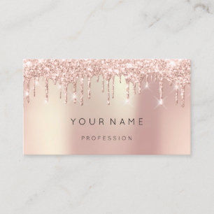Carte De Visite Parties scintillant rose Gold Pearly Abstrait Silk