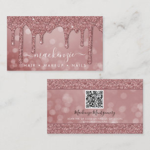Carte De Visite Parties scintillant rose Gold Sparkle Drivers Boke