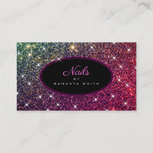 Carte De Visite Parties scintillant rose luxueuse Étoiles Lumineus