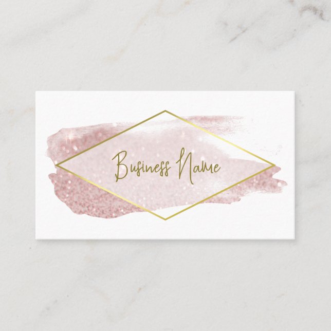 Carte de visite Parties scintillant rose moderne (Devant)