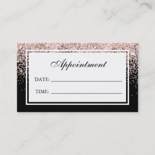 Carte De Visite Parties scintillant rose moderne Salle à ongles re