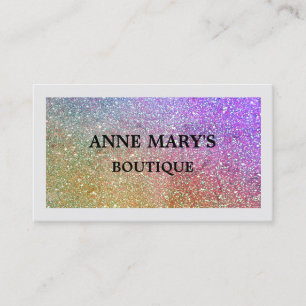 Carte De Visite Parties scintillant rose violet Boutique Hair Salo