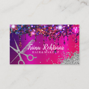 Carte De Visite Parties scintillant rose violet maquillage Artiste