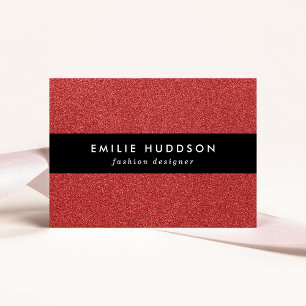 Carte De Visite Parties scintillant rouge, étincelle, Arrière - pl