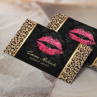 Parties scintillant rouge lèvres Leopard Damask ma