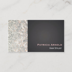 Carte De Visite Parties scintillant Sequins Glam Glitzy Black Cart