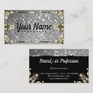 Carte De Visite Parties scintillant Vintage luxueuse Étoiles lumin