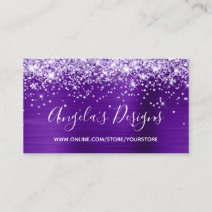 Carte De Visite Parties scintillant violet Indigo Foil Boutique en