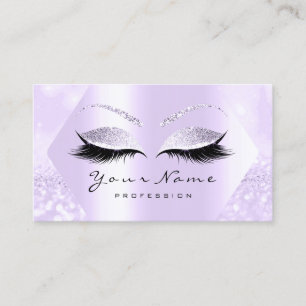 Carte De Visite Parties scintillant violet maquillage Artiste Lash