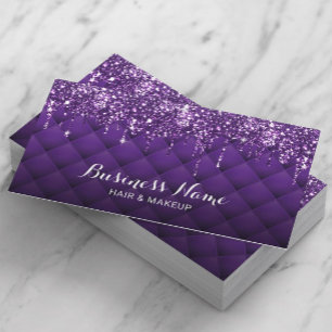 Carte De Visite Parties scintillant violet moderne Drives Beauté S