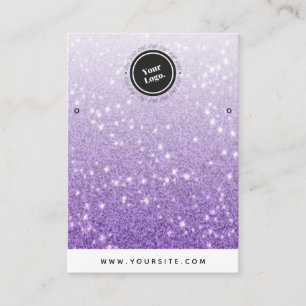 Carte De Visite Parties scintillant violet Ombre Glam Bijoux Écran