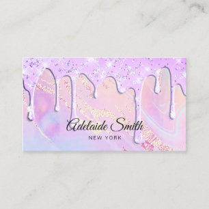 Carte De Visite parties scintillant violette délicate