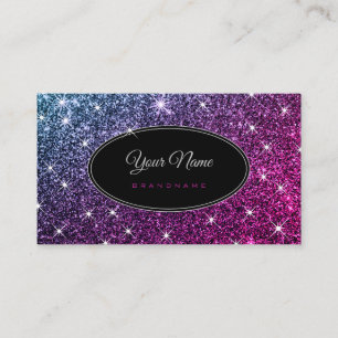 Carte De Visite Parties scintillant violette rose luxueuse Étoiles