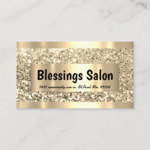 Carte De Visite Parties scintillant VIP Gold Frame Event Planner B