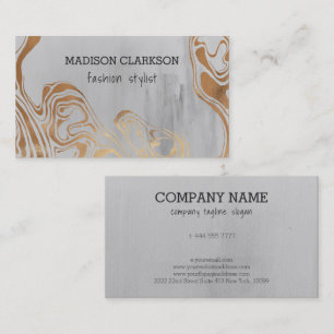 Carte De Visite Parties scintillant Wavy Gold