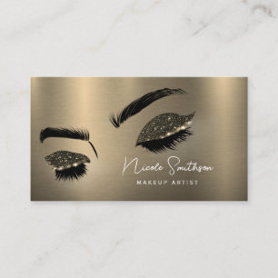 Carte De Visite Parties scintillant Yeux brossé Métal maquillage A