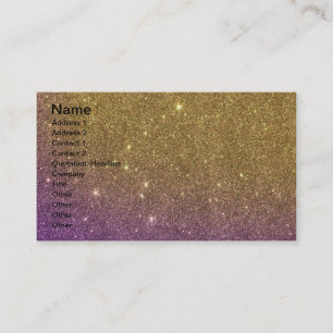 Carte De Visite Parties scintillantes à la mode Girly de gradient