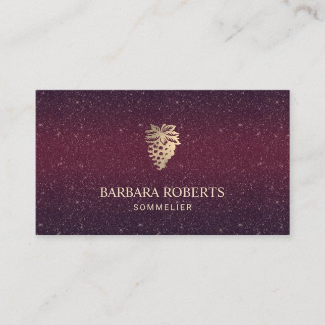 Carte De Visite Parties scintillantes de Bourgogne de logo de (Devant)