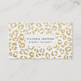Carte De Visite Parties scintillantes de luxe d'or de faux de