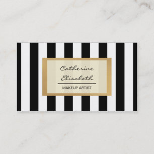 Carte De Visite Parties scintillantes d'or de Faux, rayures