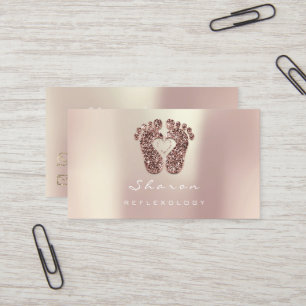 Carte De Visite Parties scintillantes d'or d'en cuivre de