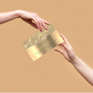 Carte De Visite Parties scintillantes enes ivoire VIP de rayures