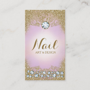 Carte De Visite Parties scintillantes fascinantes vintages d'or de