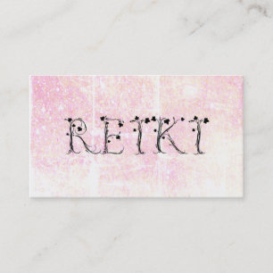 Carte De Visite Parties scintillantes grunges REIKI de typographie
