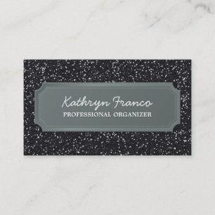 Carte De Visite Parties scintillantes noires scintillantes