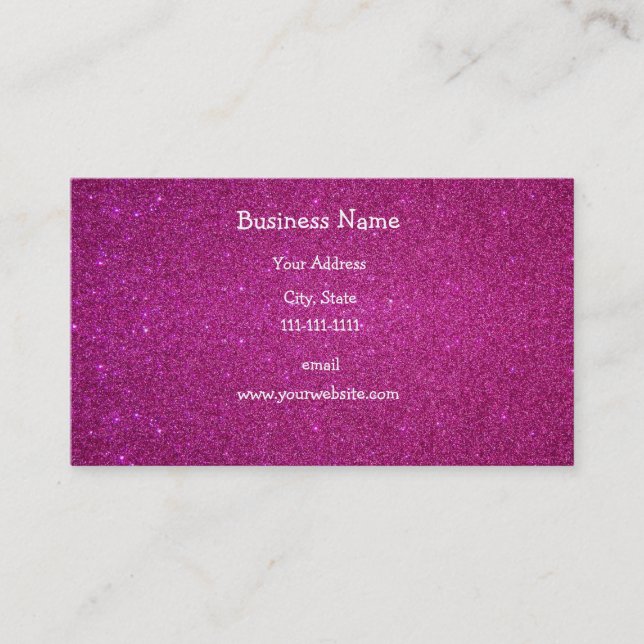Carte De Visite Parties scintillantes roses (Devant)