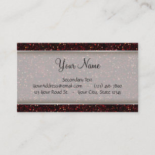 Carte De Visite Parties scintillantes rouges rouge foncé