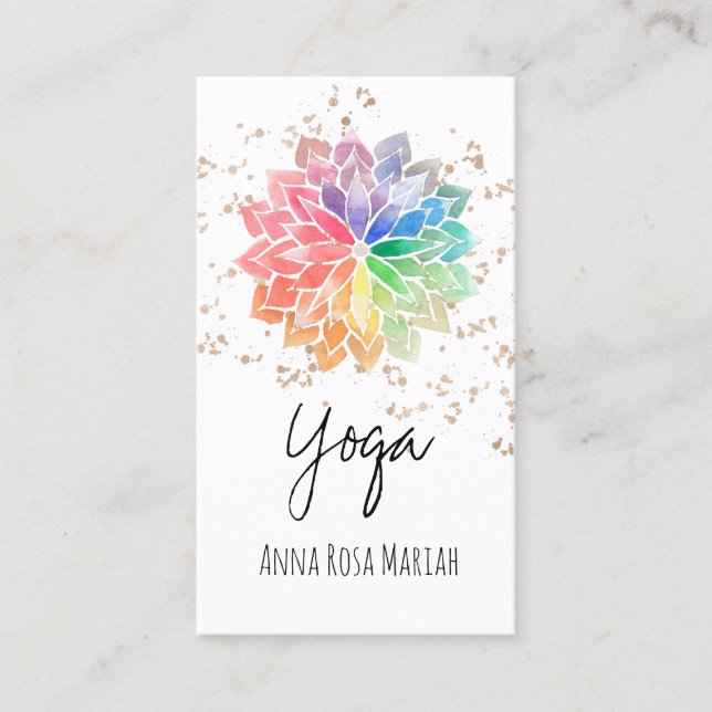 Carte De Visite Parties scintillantes spirituelles de yoga de (Devant)