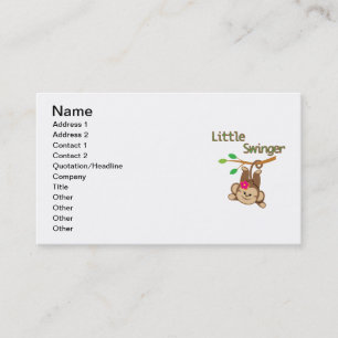 Carte De Visite Partouzeur de singe de fille petit