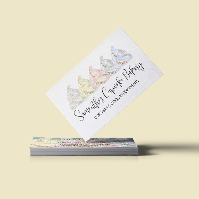Carte De Visite Party Sparkle Cookies Boulangerie Cupcake (Créateur téléchargé)