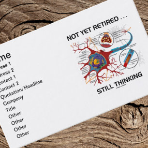Carte De Visite Pas Encore Retraité ... Toujours penser Neuron Syn